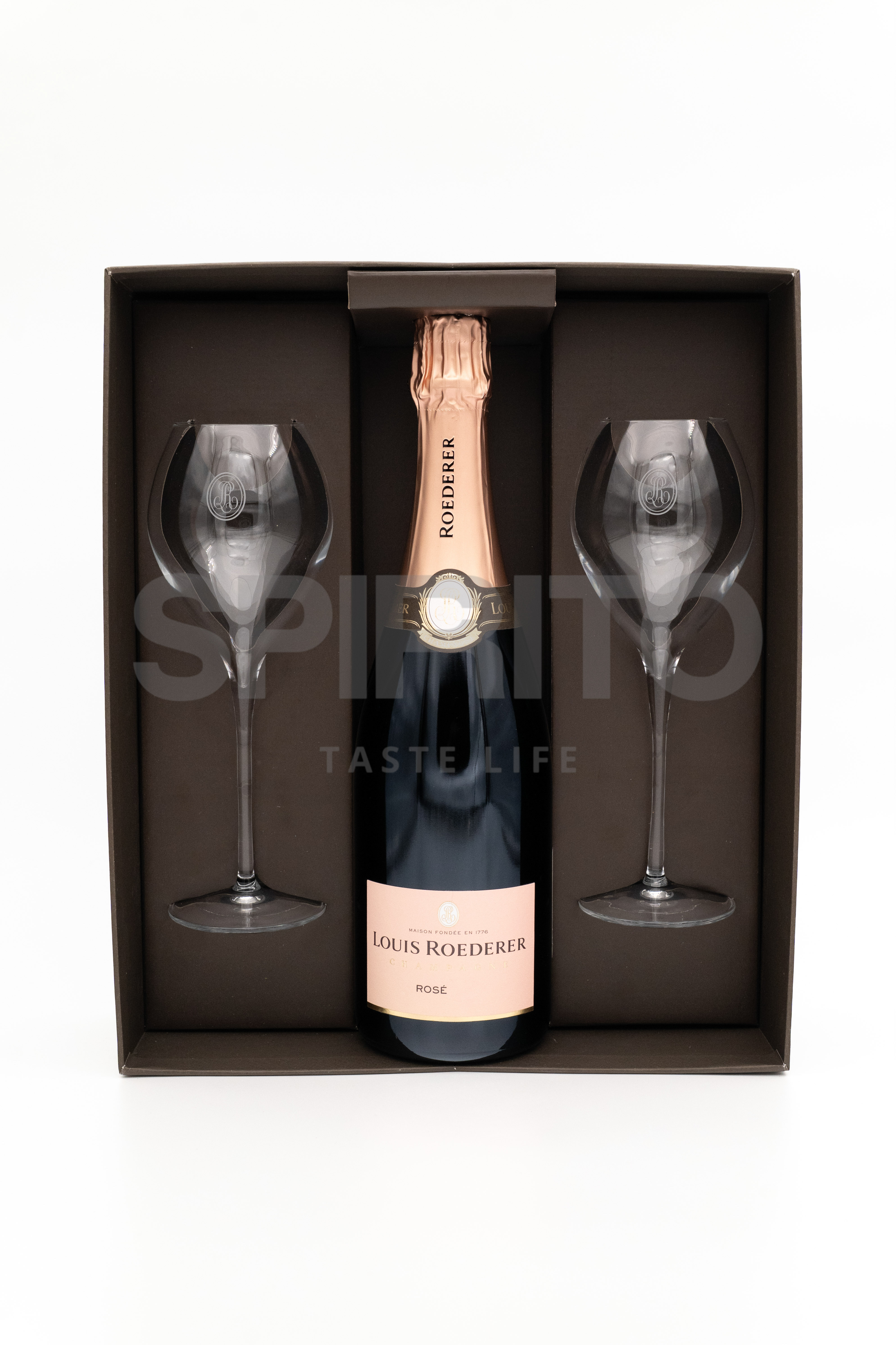 LOUIS ROEDERER ROSE BRUT 12,5% ALC 750 ML + 2 PAHARE