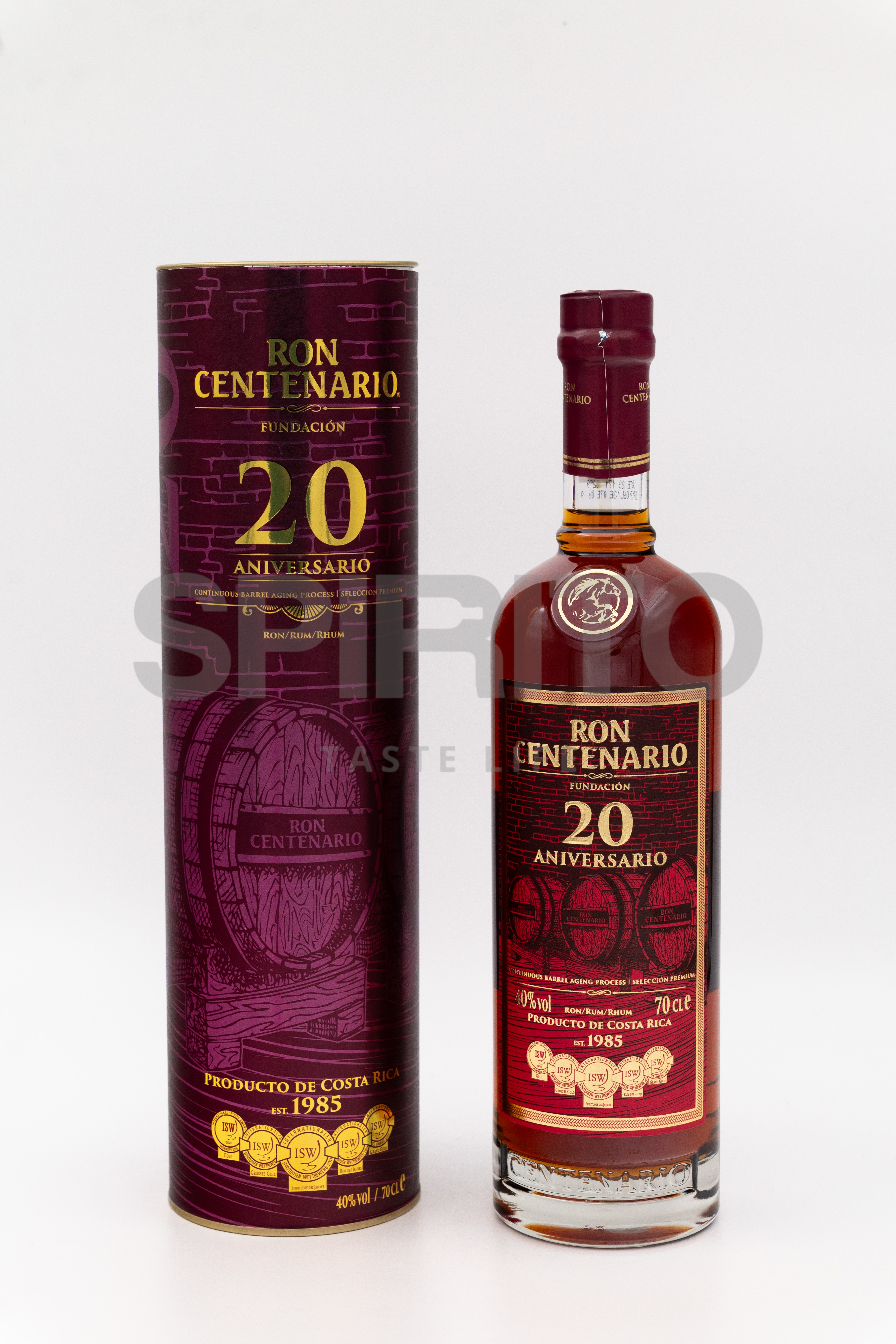 RON CENTENARIO 20 ANIVERSARIO 40% ALC 700 ML