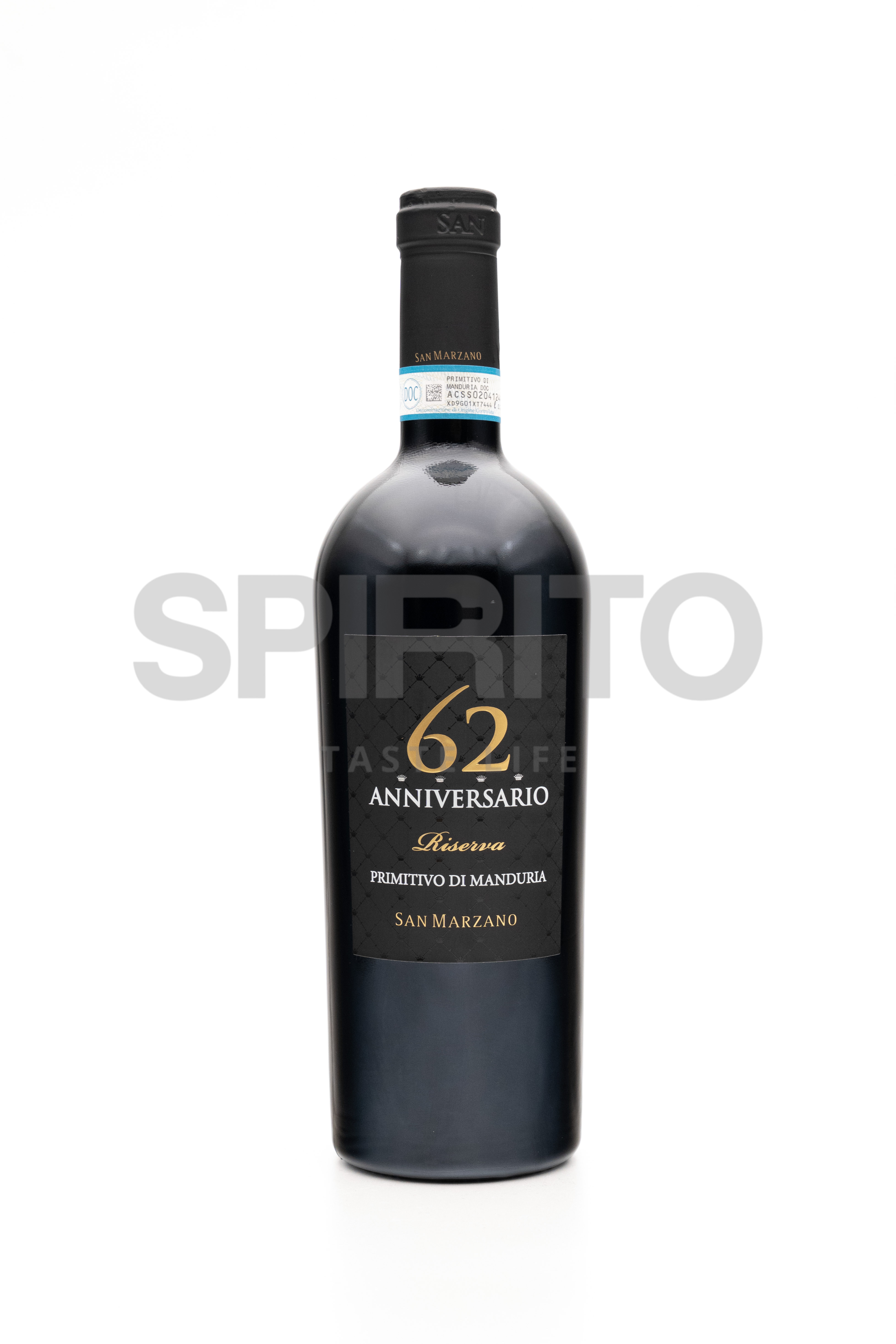 SAN MARZANO ANNIVERSARIO 62 PRIMITIVO DI MANDURIA DOC 14,5% ALC 750 ML