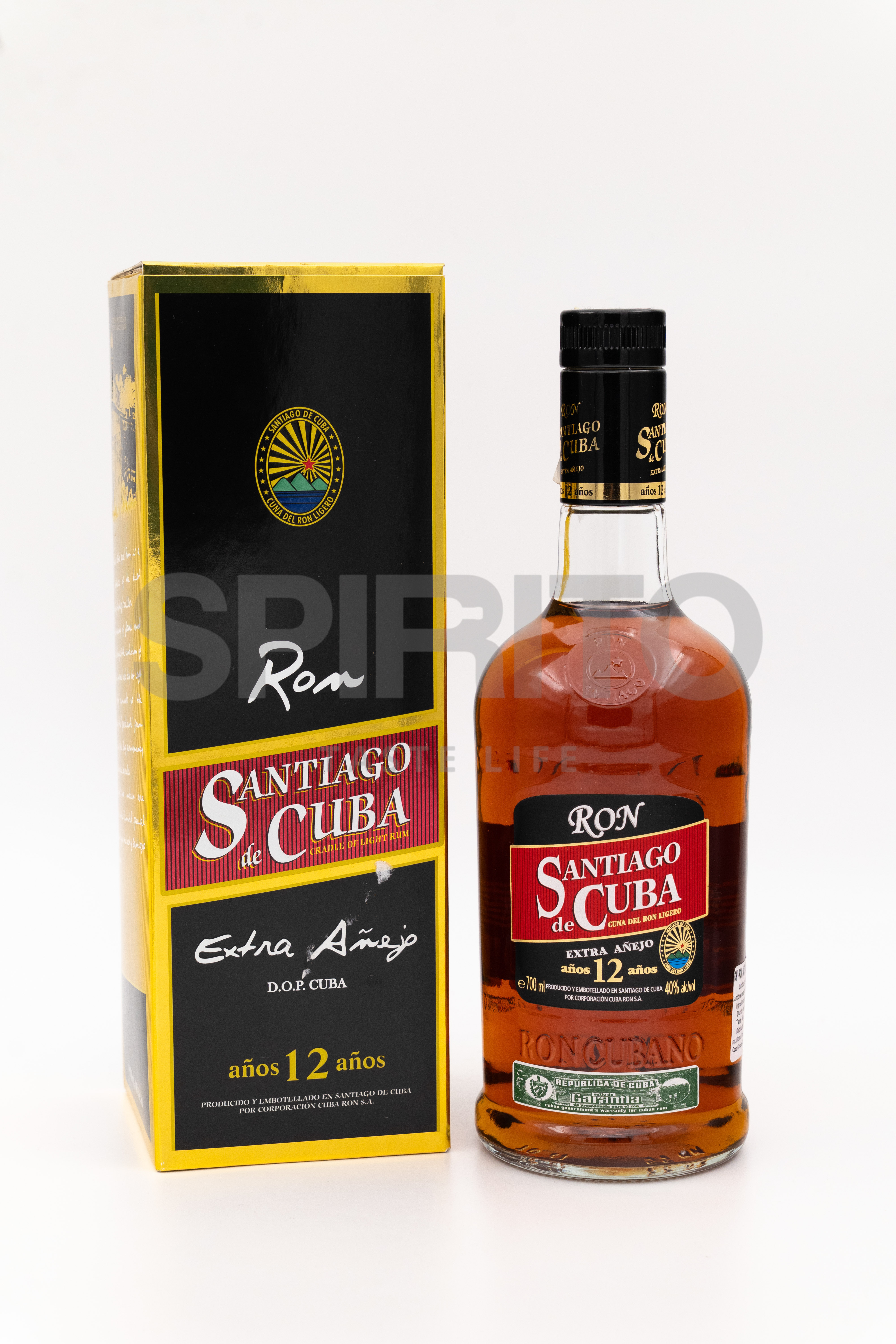 SANTIAGO DE CUBA 12 YO EXTRA ANEJO 40% ALC 700 ML